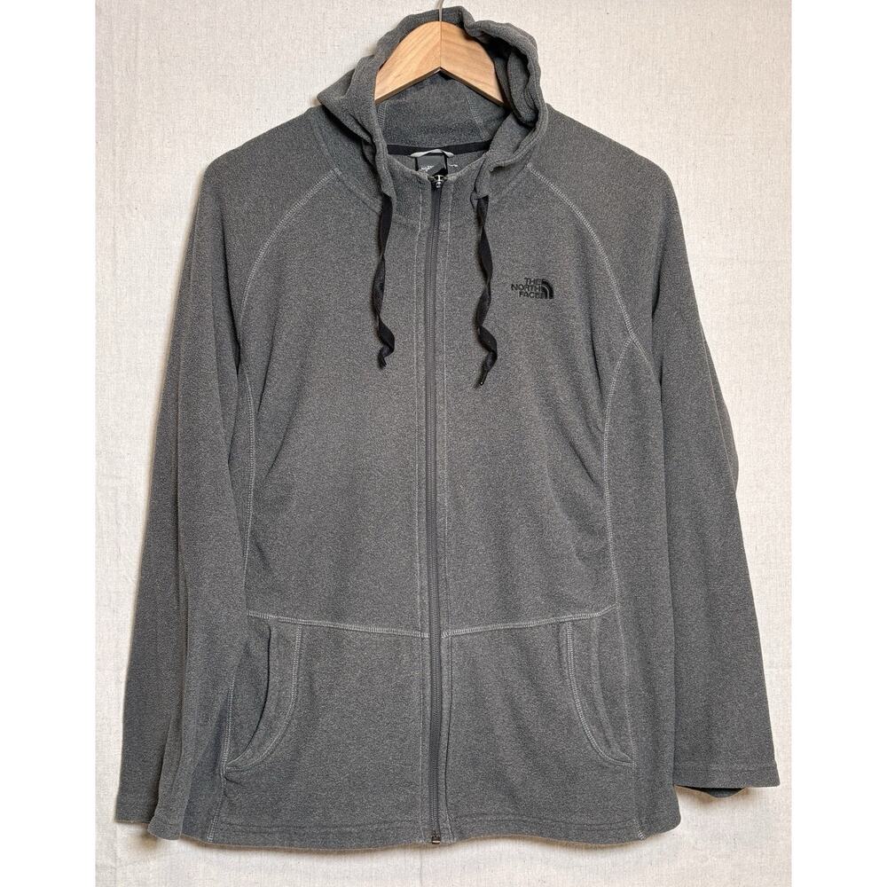 The North Face Jacket Womens XL Gray Lightweight Fleece Zip Up Hoodie